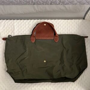 Longchamp Classic Travel Large Tote Olive Green
